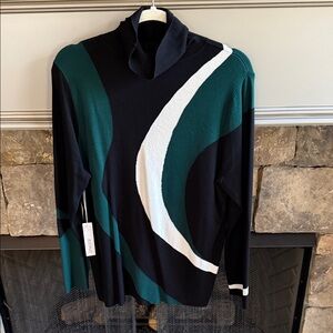 Chico’s cotton turtleneck sweater. NWT. Size xl